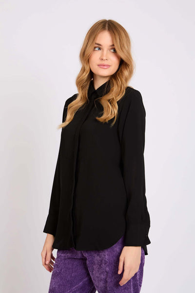 Women Regular Fit Blouse - Black