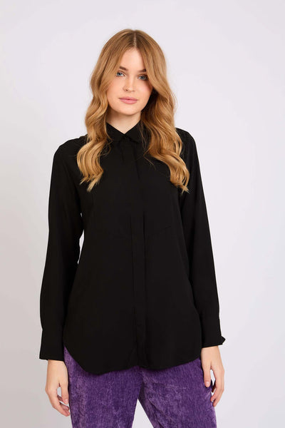 Women Regular Fit Blouse - Black