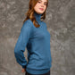 Women Regular Fit Pullover Blue