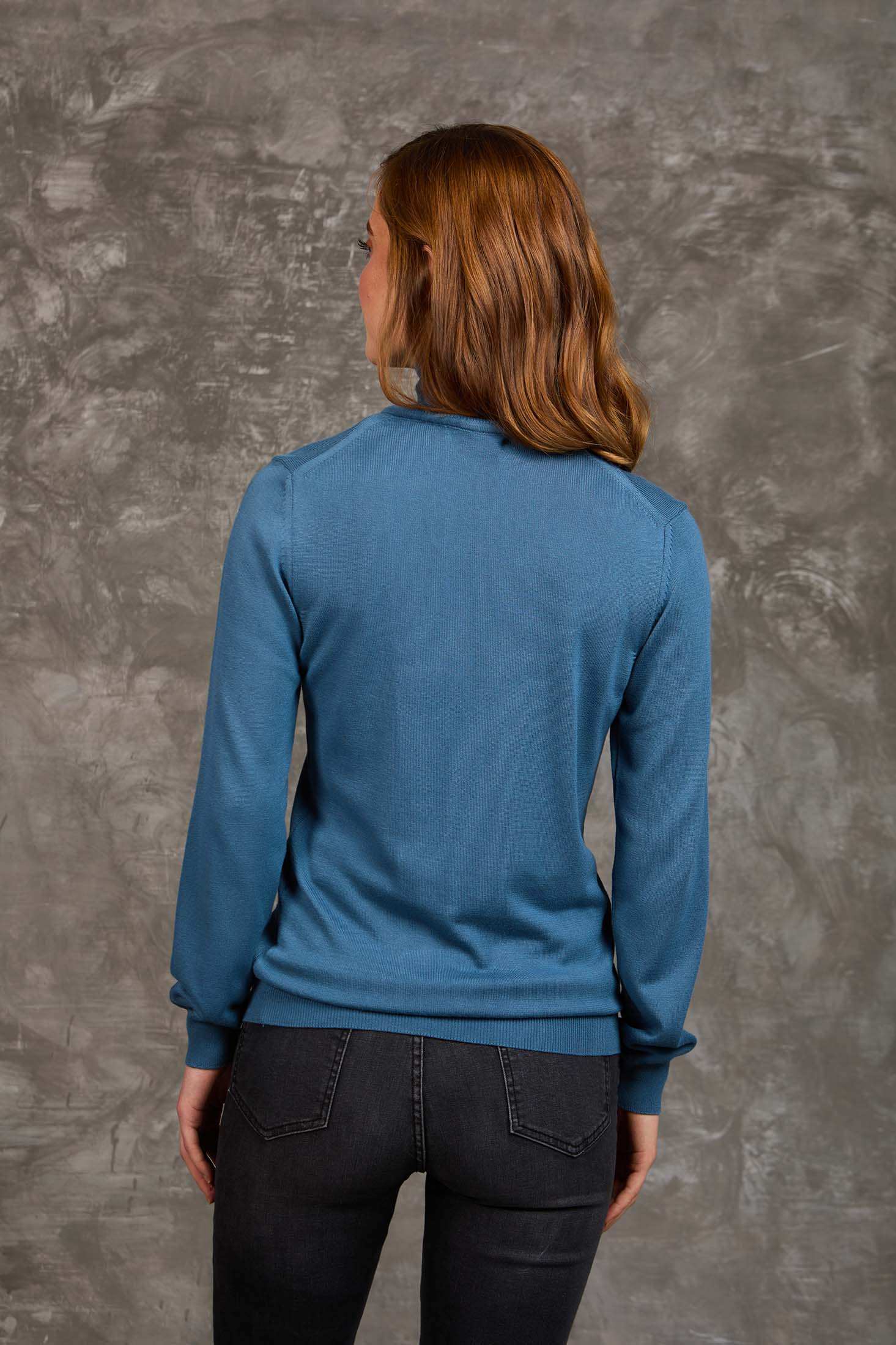 Women Regular Fit Pullover Blue