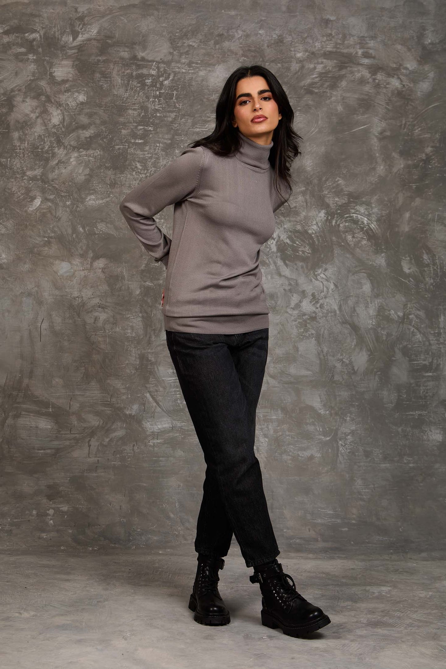 Women Regular Fit Pullover Grey