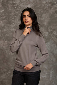 Women Regular Fit Pullover Grey