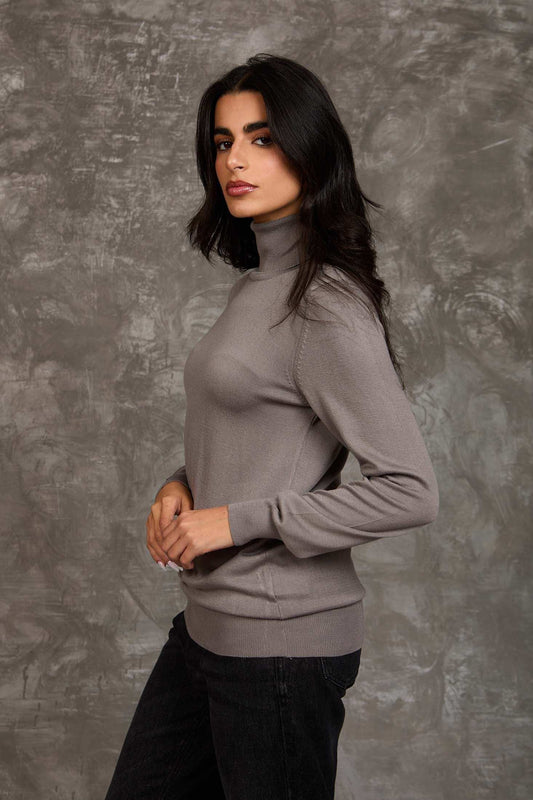Women Regular Fit Pullover Grey