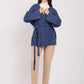 Women Regular Fit Cardigan Blue
