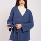 Women Regular Fit Cardigan Blue