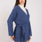 Women Regular Fit Cardigan Blue