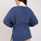 Women Regular Fit Cardigan Blue