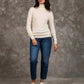 Women Regular Fit Pullover Sugar Off White