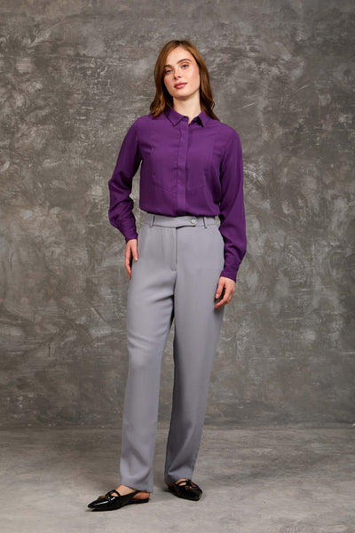 Women Regular Fit Blouse - Purple