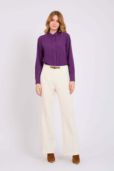 Women Regular Fit Blouse - Purple