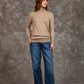 Women Regular Fit Pullover Brown