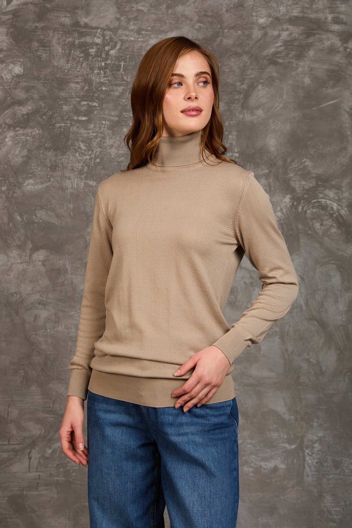 Women Regular Fit Pullover Brown