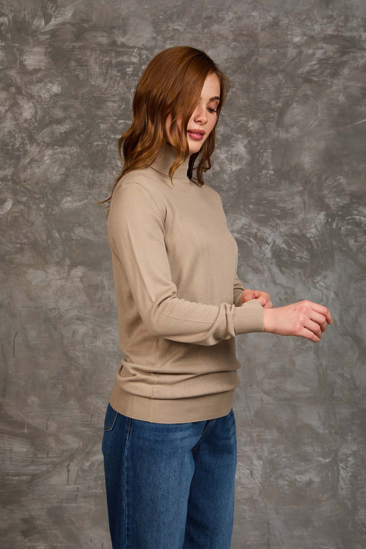 Women Regular Fit Pullover Brown