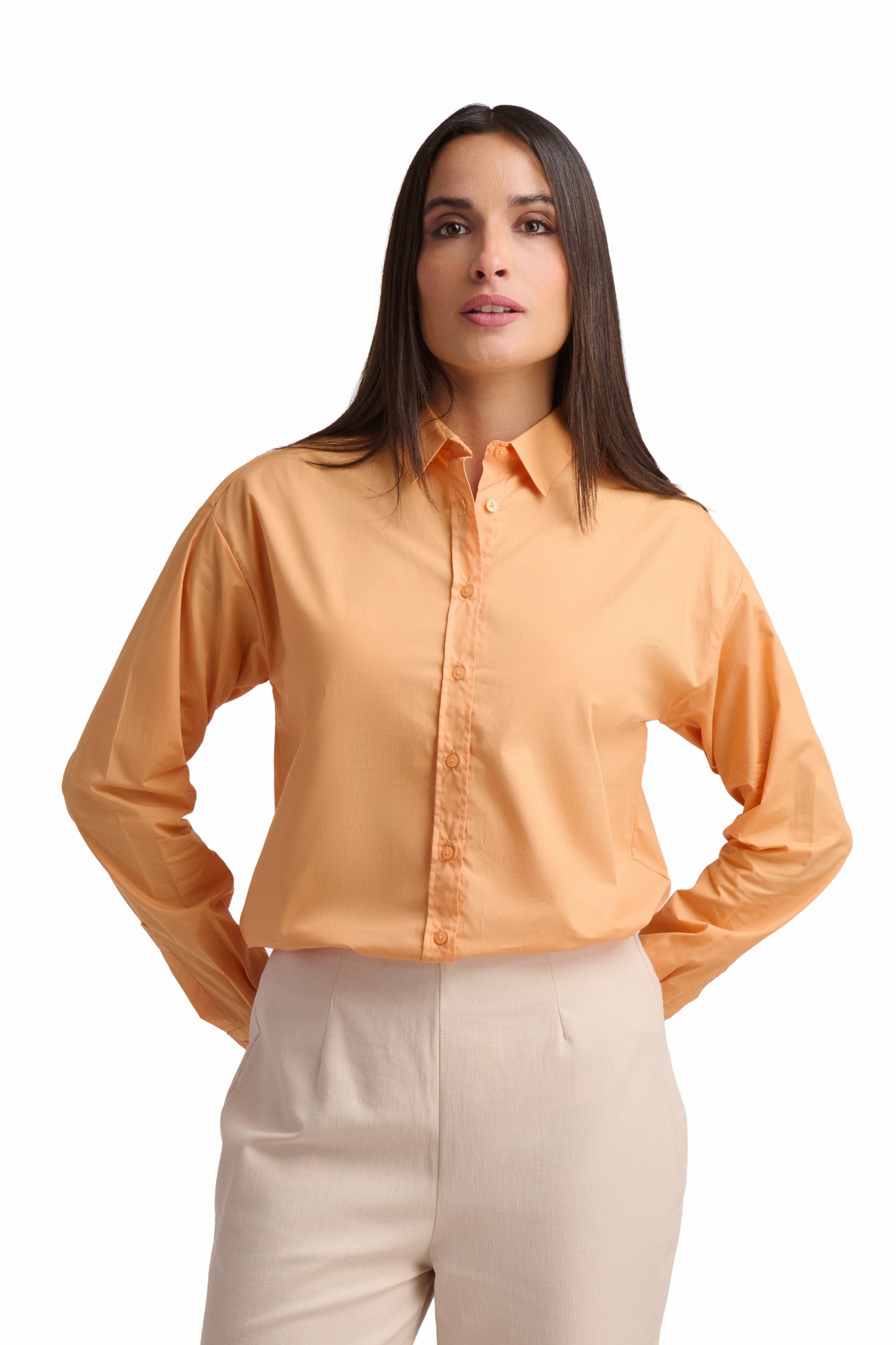 Peach Cotton Classic Shirt