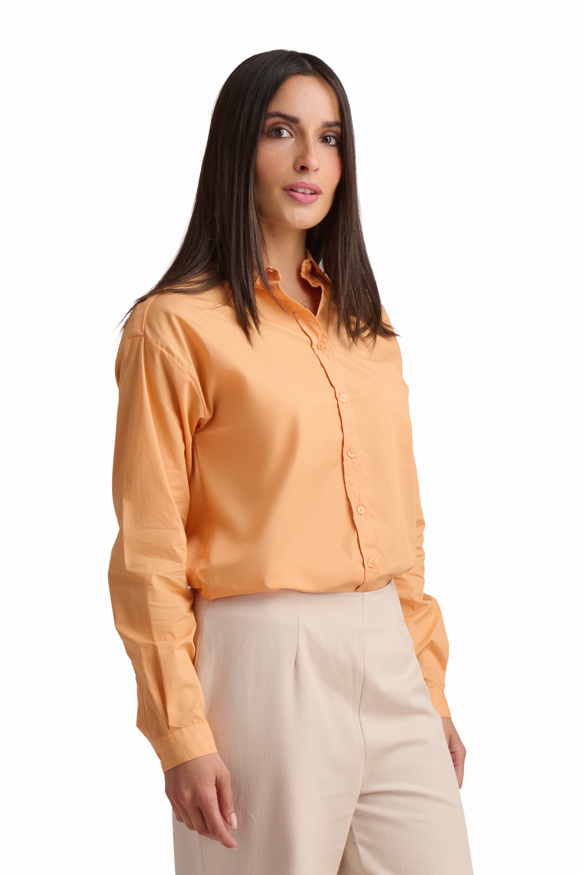Peach Cotton Classic Shirt