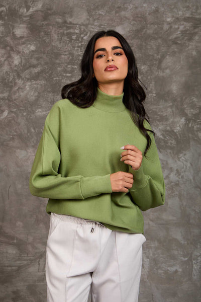 Women Regular Fit Pullover - Green