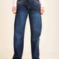 Women Denim Studs Cotton Navy