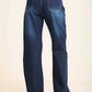 Women Denim Studs Cotton Navy