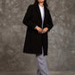 Women Regular Fit Coat Black