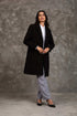 Women Regular Fit Coat Black