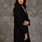 Women Regular Fit Coat Black