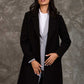 Women Regular Fit Coat Black