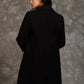 Women Regular Fit Coat Black