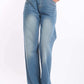 Women Denim Studs Cotton Navy