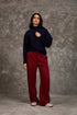 Women Regular Fit Pullover Navy Dark Blue