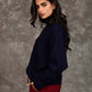 Women Regular Fit Pullover Navy Dark Blue