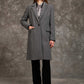 Women Regular Fit Coat Grey