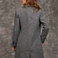 Women Regular Fit Coat Grey