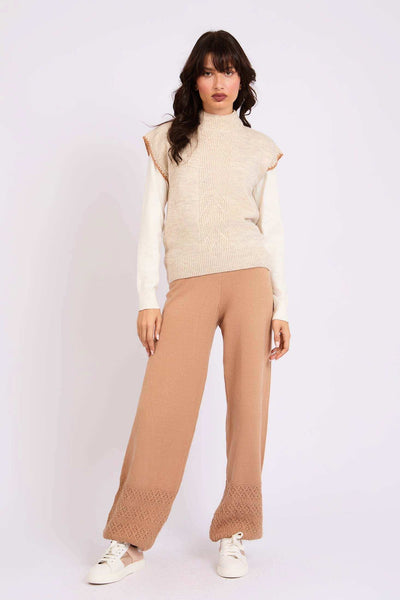 Women Regular Fit Pant - Brown