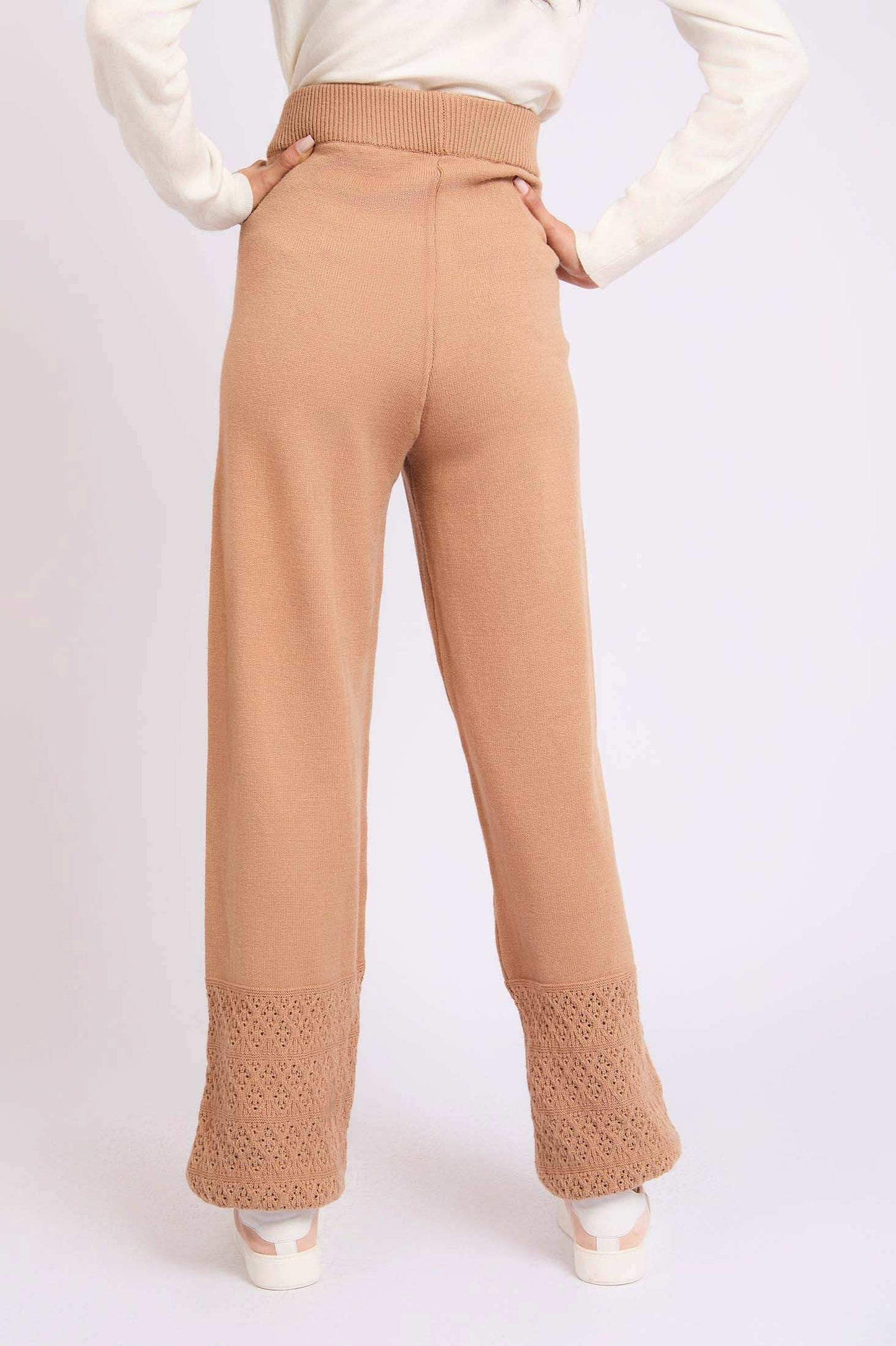 Women Regular Fit Pants Brown