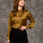 Women Regular Fit Blouse Brown