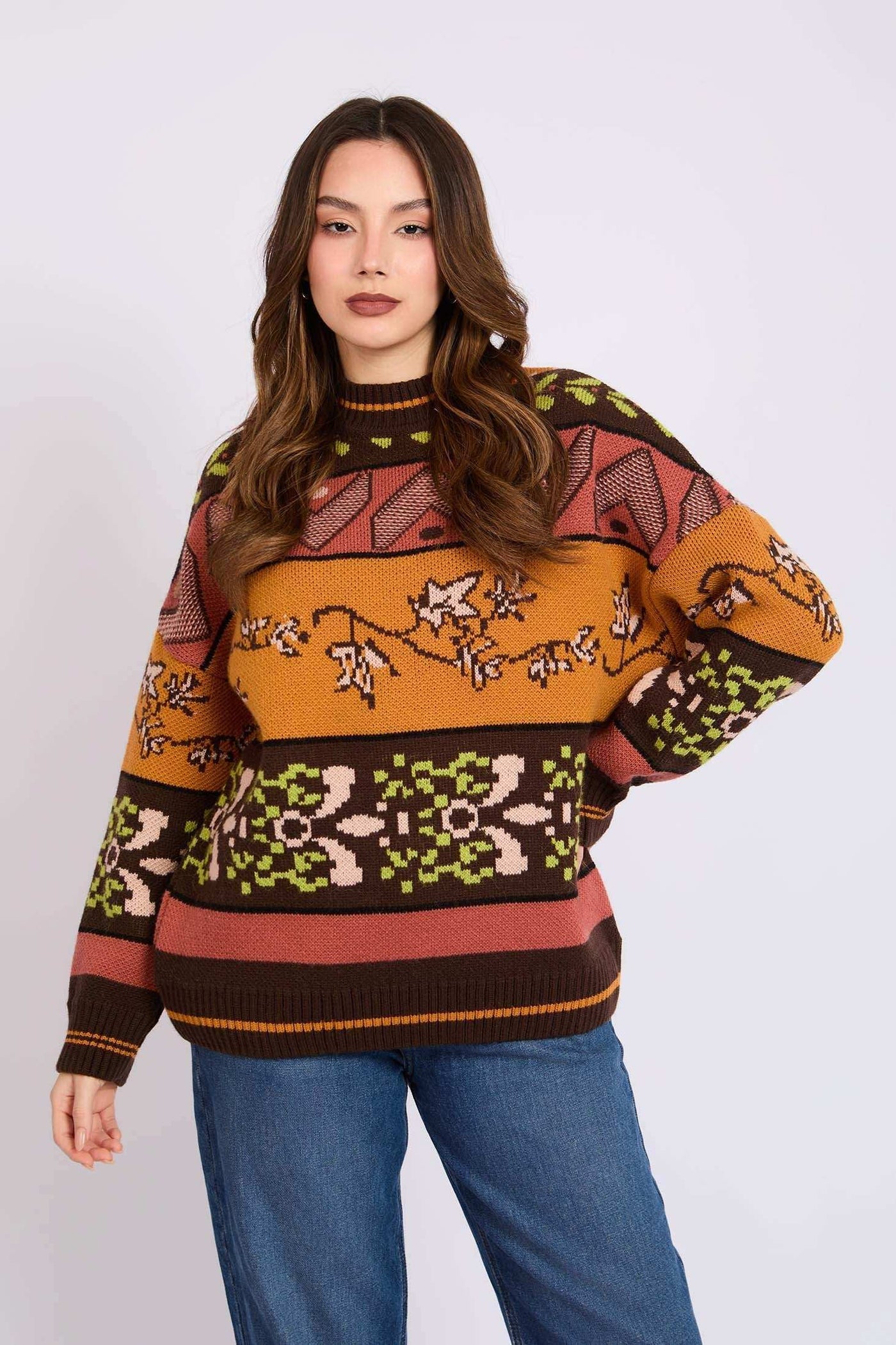 Women Regular Fit Pullover - Multicolor