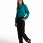 Tailored High-Waist Polyester Pants