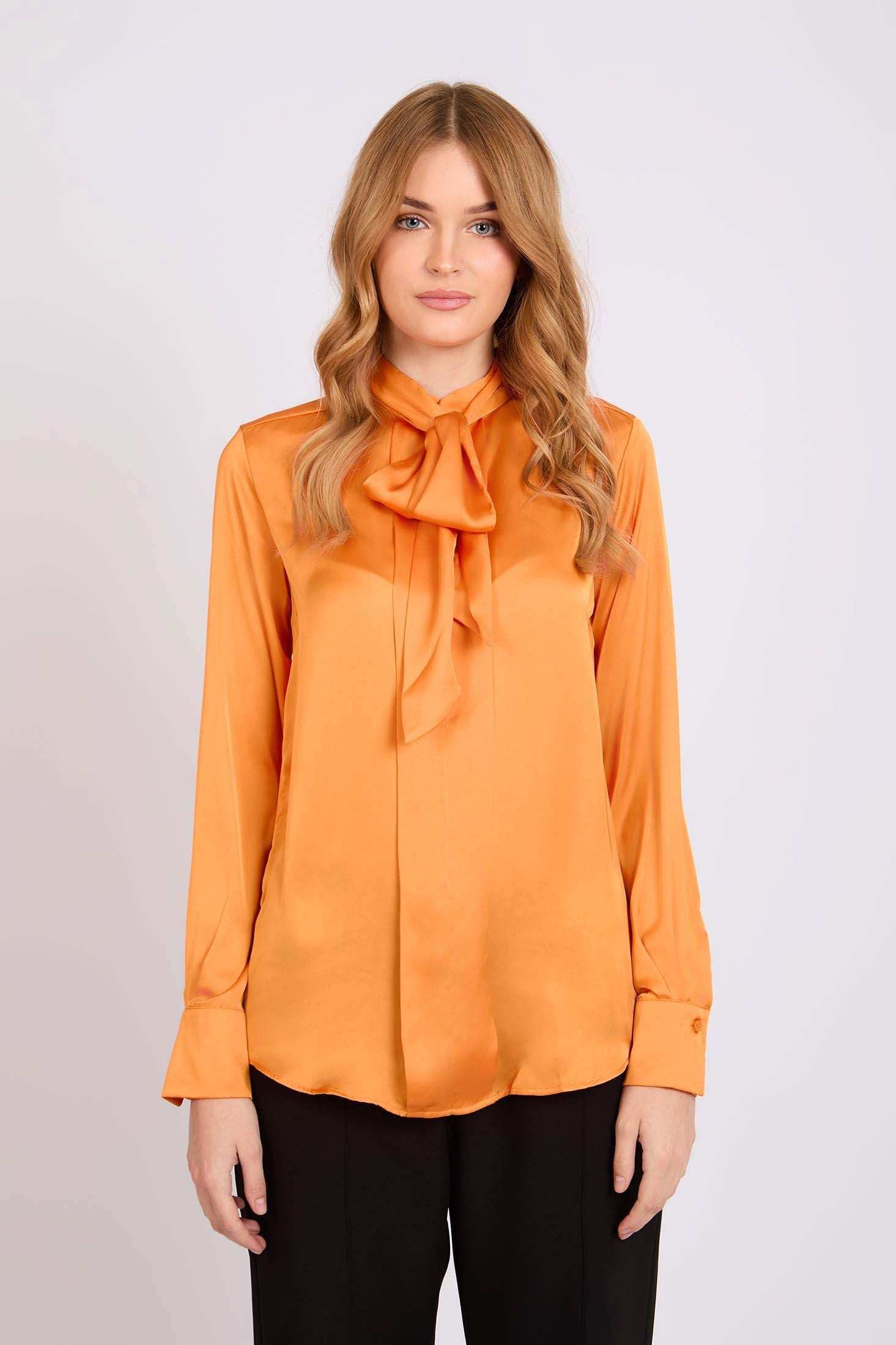 Women Regular Fit Blouse Orange