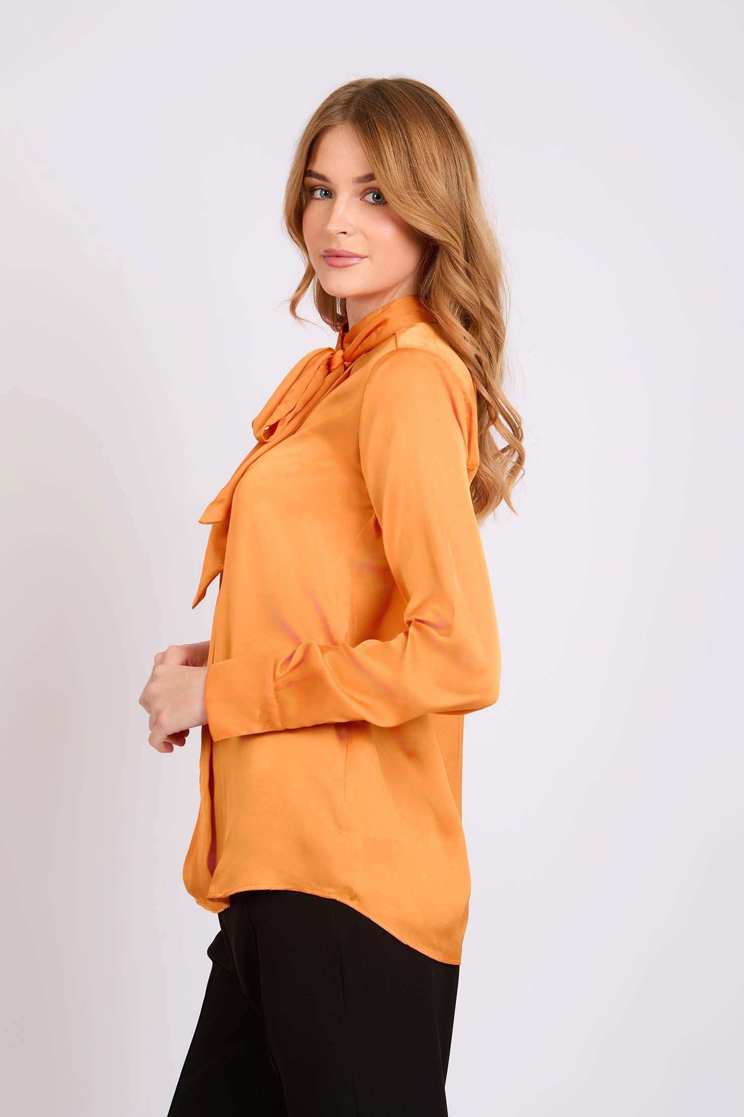 Women Regular Fit Blouse Orange