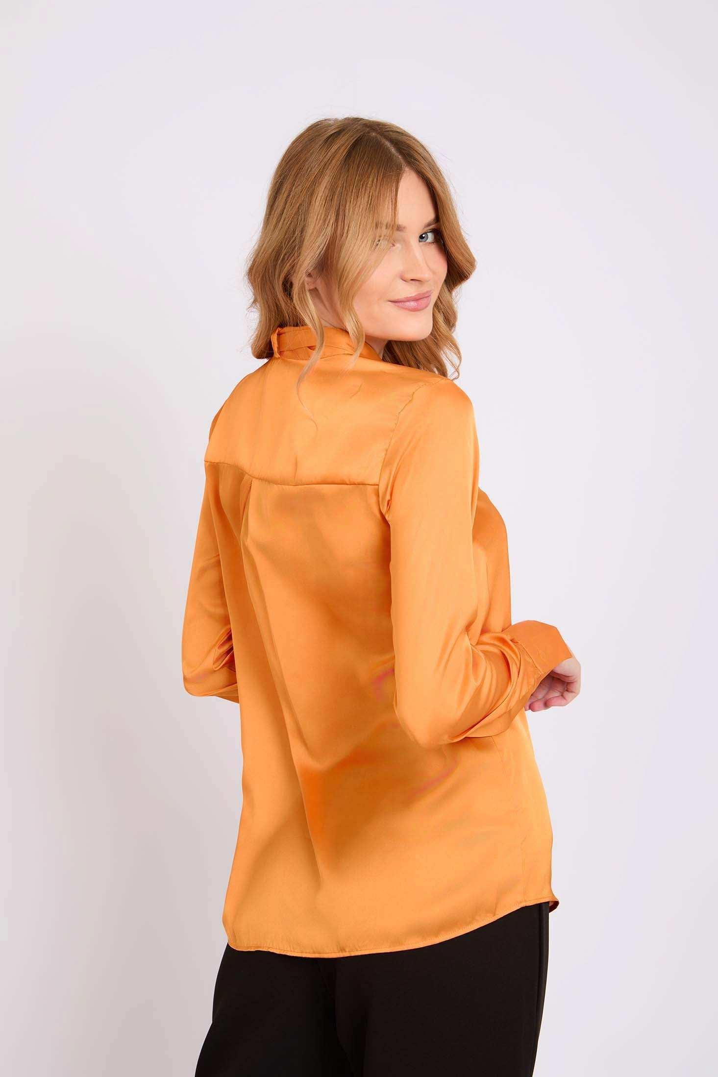 Women Regular Fit Blouse Orange