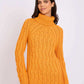 Women Regular Fit Pullover Orange