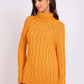 Women Regular Fit Pullover Orange