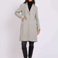 Women Regular Fit Coat Grey