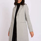 Women Regular Fit Coat Grey