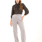 Tailored High-Waist Polyester Pants
