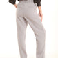Tailored High-Waist Polyester Pants