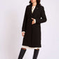 Women Regular Fit Coat Black