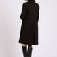Women Regular Fit Coat Black