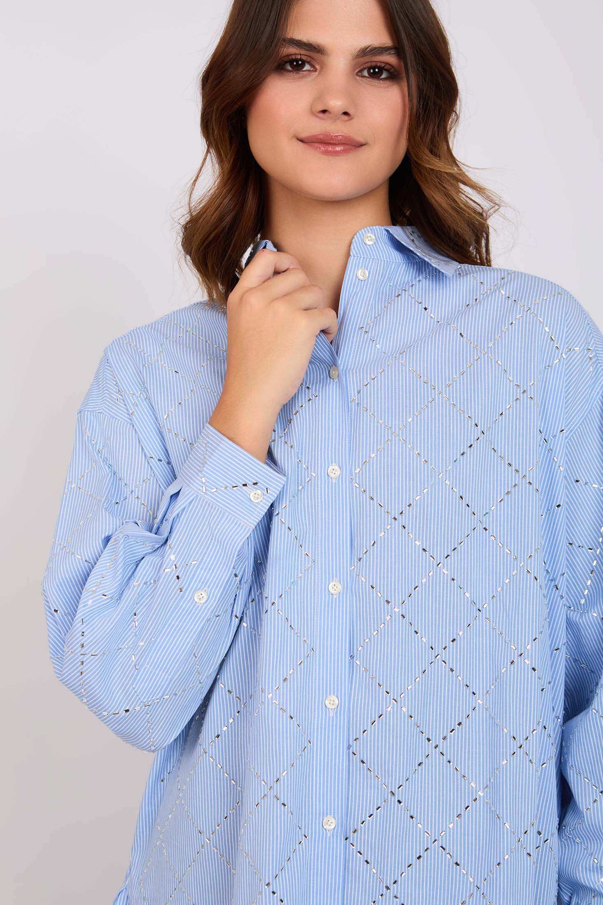 Women Regular Fit Blouse Blue