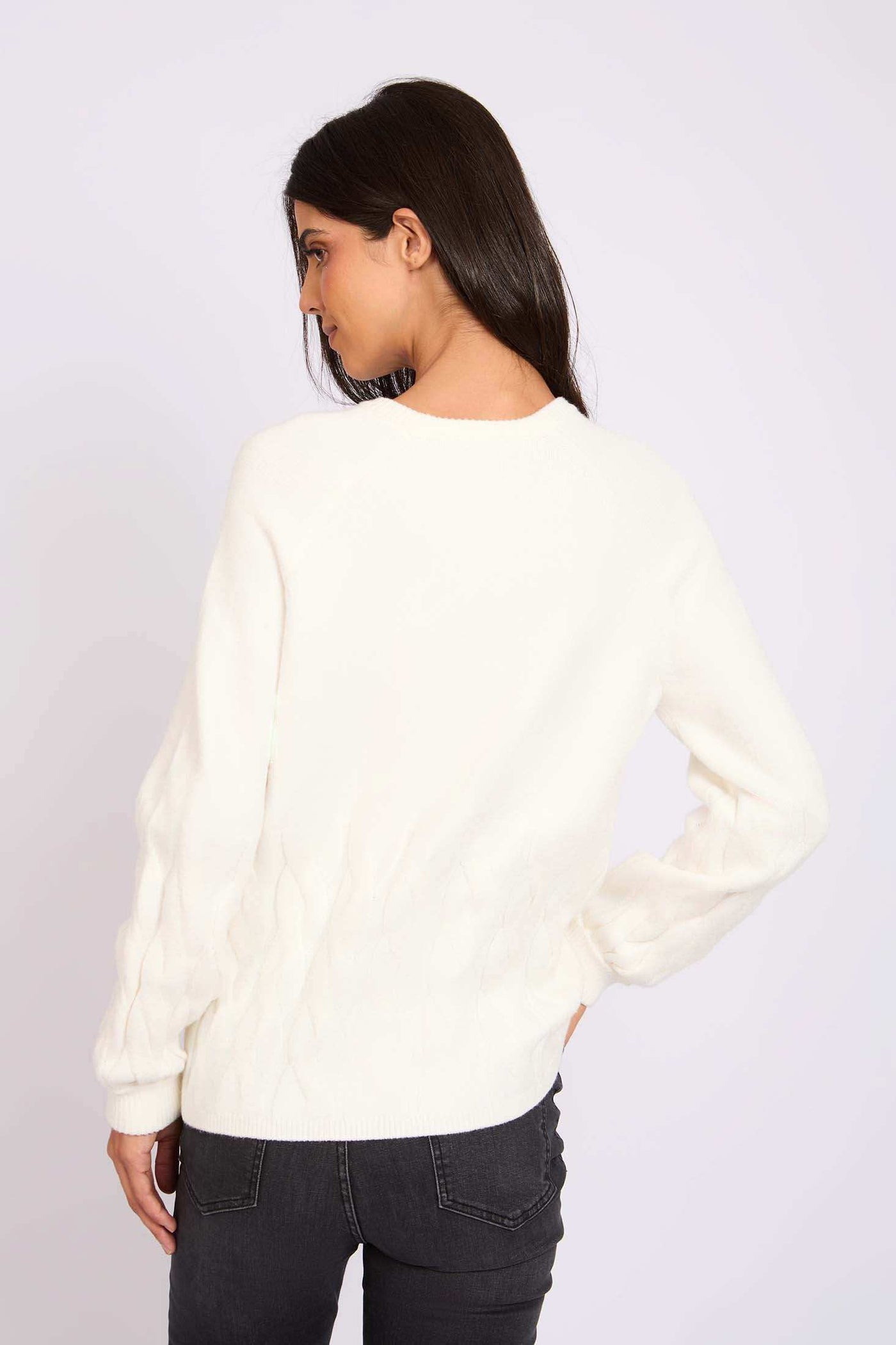 Women Regular Fit Pullover - Off White